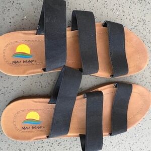 Black Maui Sandal Size 8